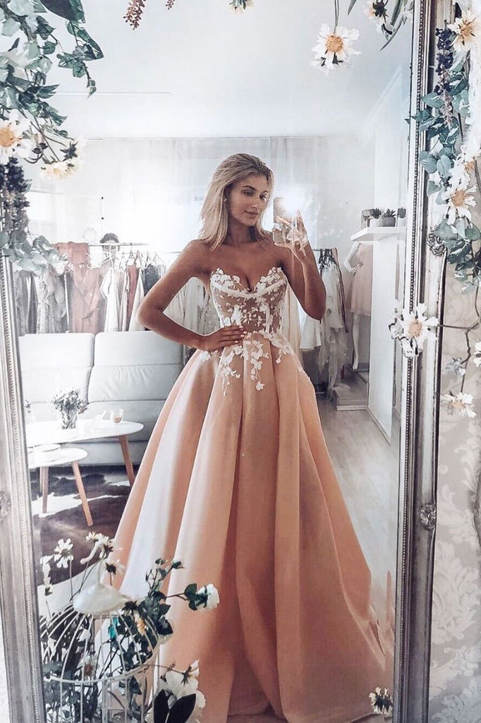 Sweetheart tulle long evening dress, formal prom dress,DS4383 main image 0