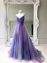 Spaghetti Straps Ombre Prom Dresses Designer Colorful Long Evening Dress With Ruffles Formal Gowns JKG029