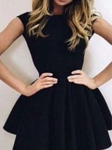 2017 Homecoming Dress Sexy Black Backless Short Prom Dress Party Dress JK108