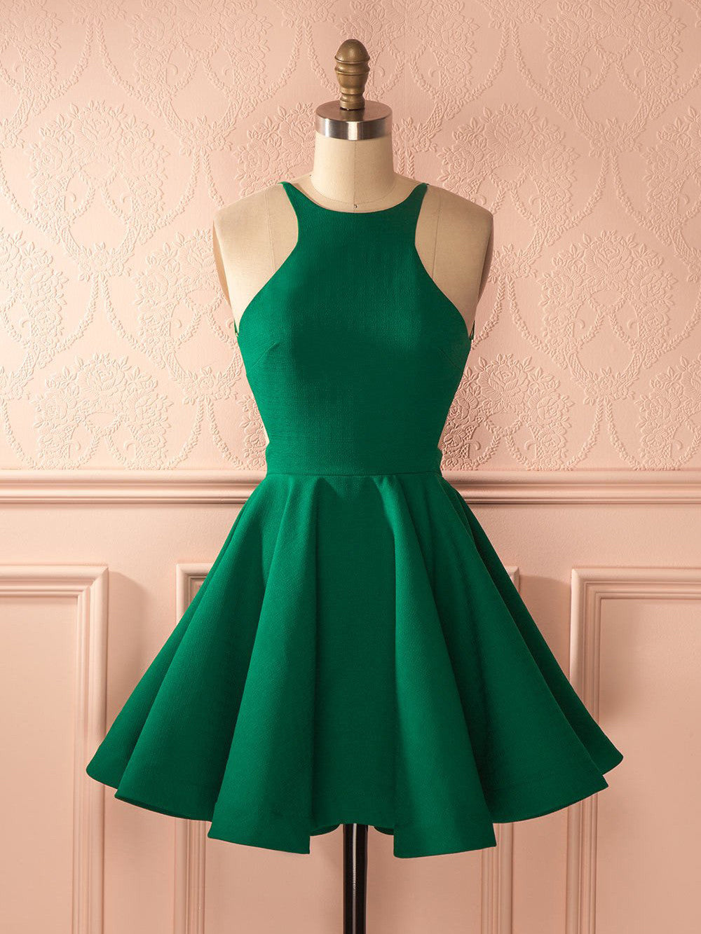 2017 Homecoming Dress Hunter Backless Sexy Short Prom Dress Party Dress JK172