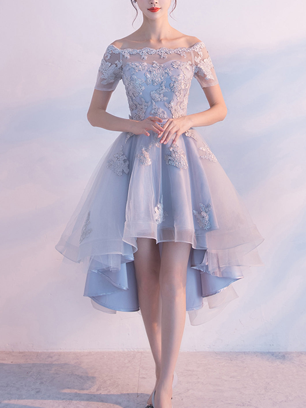 Sexy Homecoming Dress Off-the-shoulder Tulle Short Prom Dress Party Dress JK301