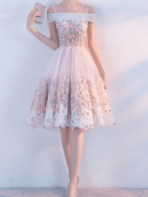 Beautiful Homecoming Dress Knee-length Tulle Short Prom Dress Party Dress JK431