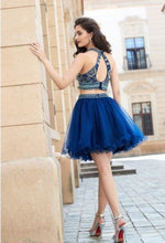 Two Piece Homecoming Dresses Sparkly Aline Short Prom Dress Chic Party Dress JK589|Annapromdress