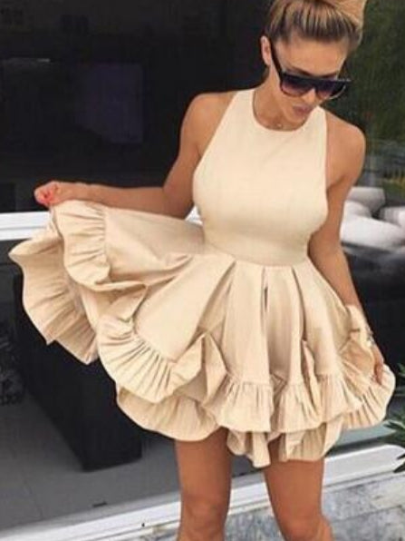 Cheap Homecoming Dresses Scoop A Line Short Prom Dress Simple Party Dress JK628|Annapromdress
