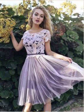 Lace Homecoming Dresses Aline Cheap Pink Short Prom Dress Party Dress JK662|Annapromdress