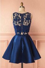 Two Piece Homecoming Dresses Aline Lace Cheap Short Prom Dress Party Dress JK684|Annapromdress