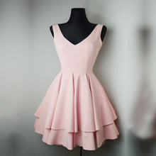 Simple Cheap Homecoming Dresses V-neck Little Black Dress Short Prom Dress Party Dress JK709|Annapromdress