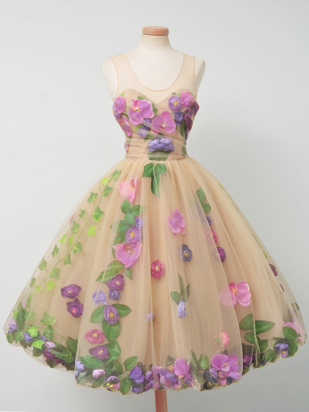 Beautiful Homecoming Dresses A-line Floral Romantic Short Prom Dress Cute Party Dress JK902|Annapromdress