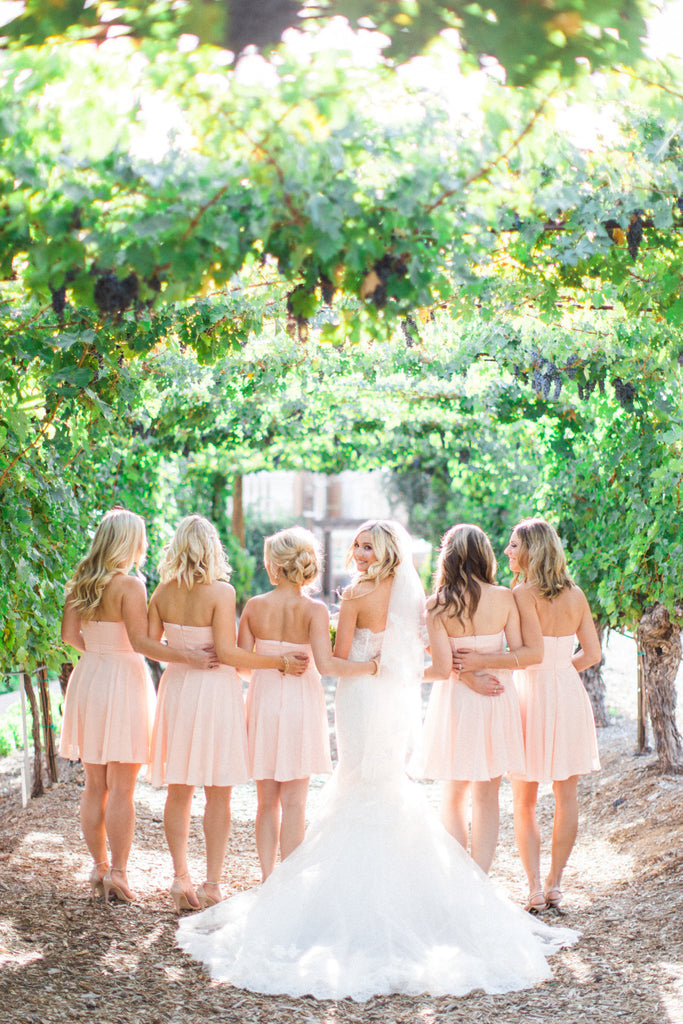 Cheap Short Bridesmaid Dresses Simple Chiffon A-line Beautiful Bridesm – Anna PromDress