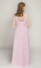 Beautiful Bridesmaid Dresses Scoop Lace Floor-length Chiffon Bridesmaid Dresses JKB059
