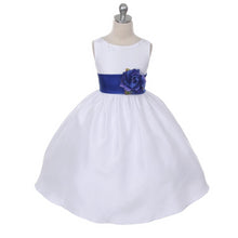 2017 Flower Girl Dresses Long White Bowknot Flower Taffeta JKF028