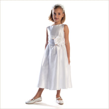2017 Flower Girl Dresses Long White Bowknot Flower Taffeta JKF028