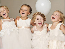 2017 Flower Girl Dresses Sashes/Ribbons Belt Lace Tulle JKF037