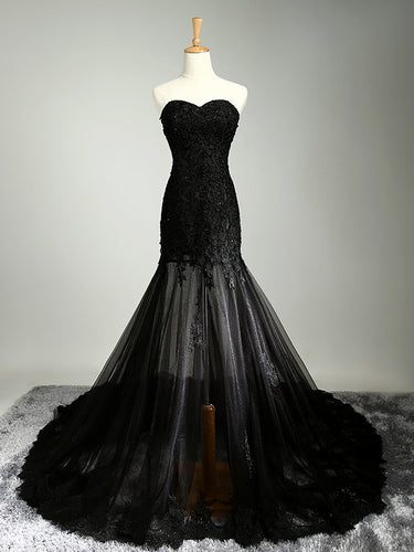 Black Sexy Prom Dresses Sweetheart Sheath/Column Prom Dress/Evening Dress JKL048