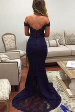 Sexy Prom Dresses Sheath/Column Dark Navy Long Prom Dress/Evening Dress JKL051