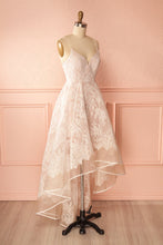 Sexy High-Low Prom Dress Spaghetti Straps Lace Prom Dress/Evening Dress JKL109