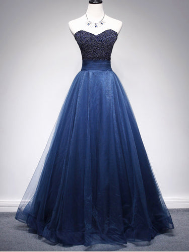 Beading Prom Dresses A Line Sweetheart Long Prom Dress Sexy Evening Dress JKL1128|Annapromdress