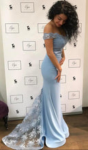 Sexy Prom Dresses Sheath Column Lace Off-the-shoulder Long Prom Dress JKL1151|Annapromdress