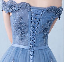 Beautiful Prom Dresses A-line Off-the-shoulder Long Lace Prom Dress/Evening Dress JKL122