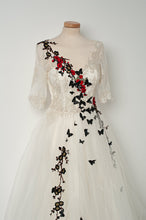 Half Sleeve Prom Dresses V-neck A Line Butterfly Prom Dress Long Evening Dress JKL1279|Annapromdress