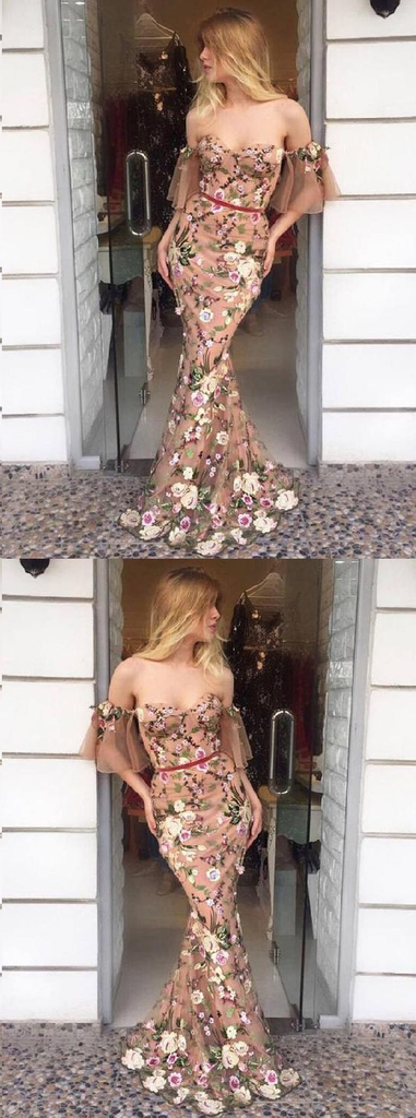 Off Shoulder Mermaid Sequin Prom Dresses, Sexy Prom Dresses, Cheap Prom Dresses, PD0644