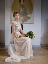 Long Sleeve Prom Dresses Embroidery A-line Chic Long Open Back Sparkly Prom Dress JKL1408|Annapromdress