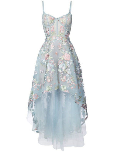 High Low Prom Dresses Spaghetti Straps Long Lace Prom Dress Sexy Evening Dress JKL1423|Annapromdress
