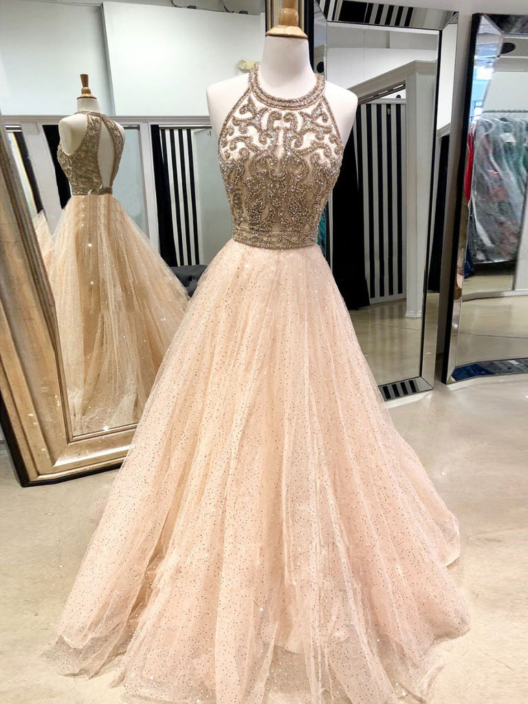 Luxurious Scoop Pearl Bodice Open Back Short Prom Dress OP206 main image 1