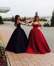 Ball Gown Prom Dresses Sweetheart Burgundy Dark Navy Long Chic Prom Dress/Evening Dress JKL201