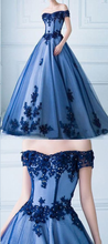 Chic Prom Dresses Off-the-shoulder Ball Gown Floor-length Prom Dress/Evening Dress JKL218|Annapromdress