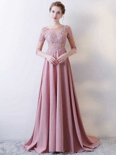 Beautiful Prom Dresses Scoop A-line Short Train Sexy Prom Dress/Evening Dress JKL437