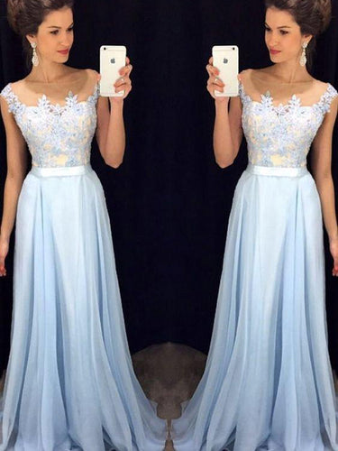 Cheap Prom Dresses A-line Floor-length Appliques Sexy Prom Dress/Evening Dress JKL446