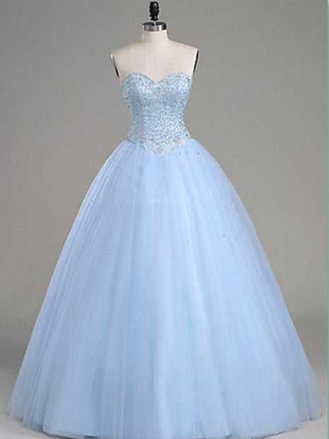 Ball Gown Prom Dresses Sweetheart Floor-length Long Prom Dress Sequins Evening Dress JKL472