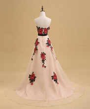 Beautiful Prom Dresses Sweetheart A-line Sweep Train Embroidery Organza Long Prom Dress JKL721