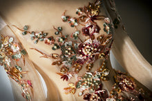 Ball Gown Prom Dresses Scoop Sexy Embroidery Long Tulle Prom Dress JKL775