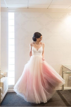Chic Ombre Prom Dresses Spaghetti Straps A-line Floor-length Long Prom Dress JKL801|Annapromdress