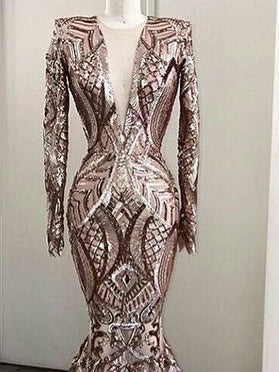 Luxury Prom Dresses Scoop Trumpet/Mermaid Sexy Prom Dress Long Evening Dress JKL802|Annapromdress