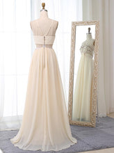 Simple Prom Dresses A Line Spaghetti Straps Embroidery Long Prom Dress JKL856|Annapromdress