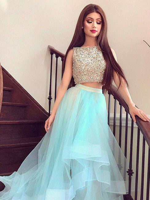 High Low Homecoming Dress Bateau Rhinestone Short Prom Dress Party Dress JKS020|Annapromdress