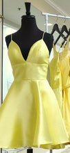 Homecoming Dress Taffeta A-line V-neck Short Prom Dress Party Dress JKS028|Annapromdress
