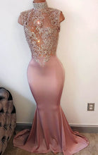 Sexy Prom Dresses Elastic Woven Satin Trumpet/Mermaid Pink Prom Dress/Evening Dress JKS174