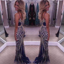 Luxury Prom Dresses Spaghetti Straps Sheath/Column Sexy Prom Dress/Evening Dress JKS226