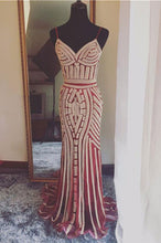 Luxury Prom Dresses Spaghetti Straps Sheath/Column Sexy Prom Dress/Evening Dress JKS226
