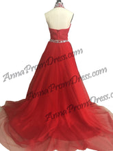 Two Piece Prom Dress A-line High Neck Floor Length Long Prom Dress Sexy Evening Dress JKS321|Annapromdress