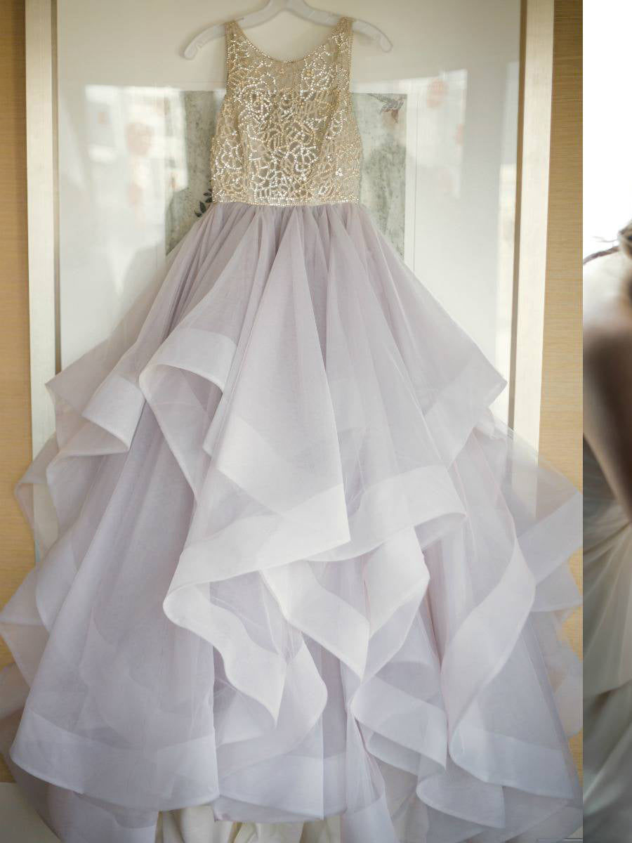 Beautiful Wedding Dresses Aline Open Back Sweep Train Chic Romantic Bridal Gown JKW209|Annapromdress
