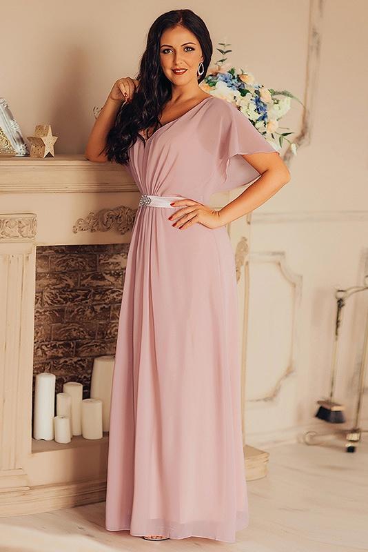 Simple Style V-neck Chiffon Long Elegant Prom Dresses Fashion Gowns GJS304