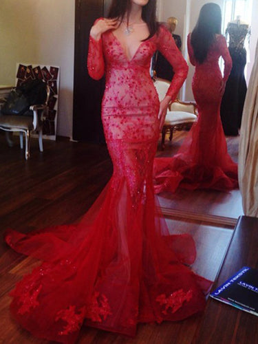 Gorgeous Prom Dress Beading Appliques V-neck 2022 Long Prom Dress Evening Dress MK0505