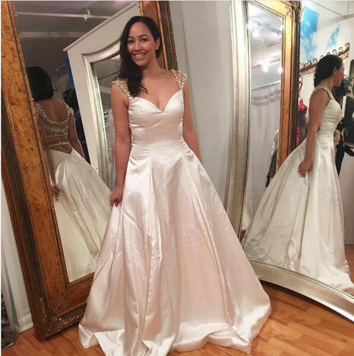 Long Prom Dress A-line Beading Prom Dress Evening Dress MK526