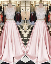 Two Piece Prom Dresses A-line Long Sexy Prom Dress/Evening Dress JKL155