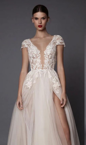 Ivory Applique Floor-length Tulle Prom Dress JKL302